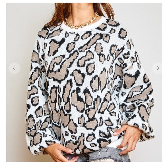 Fashion Fabulous Soft Animal Print Sweater - Picture 5 of 5